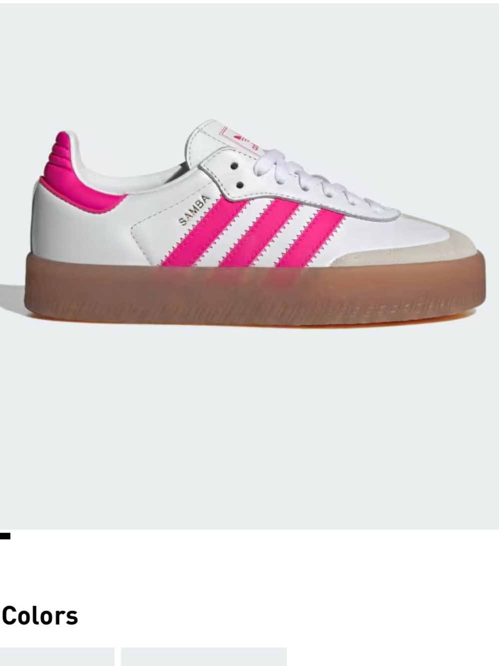 Brand New with Box adidas Samba Platform Sneakers - White & Hot Pink